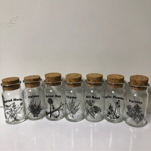 *SOLD FBMP* Vintage Wheaton glass spice jars with cork tops